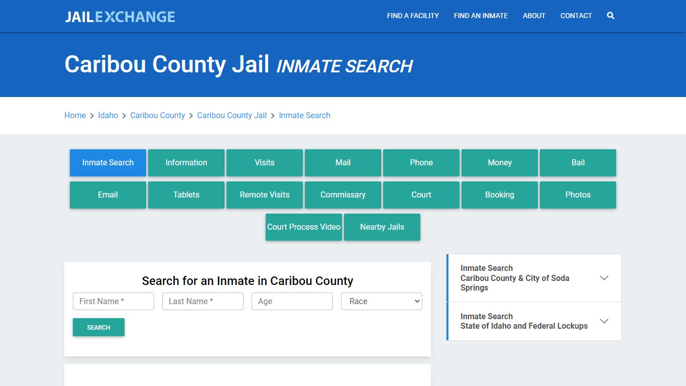 Caribou County Jail, ID Inmate Search: Roster & Mugshots